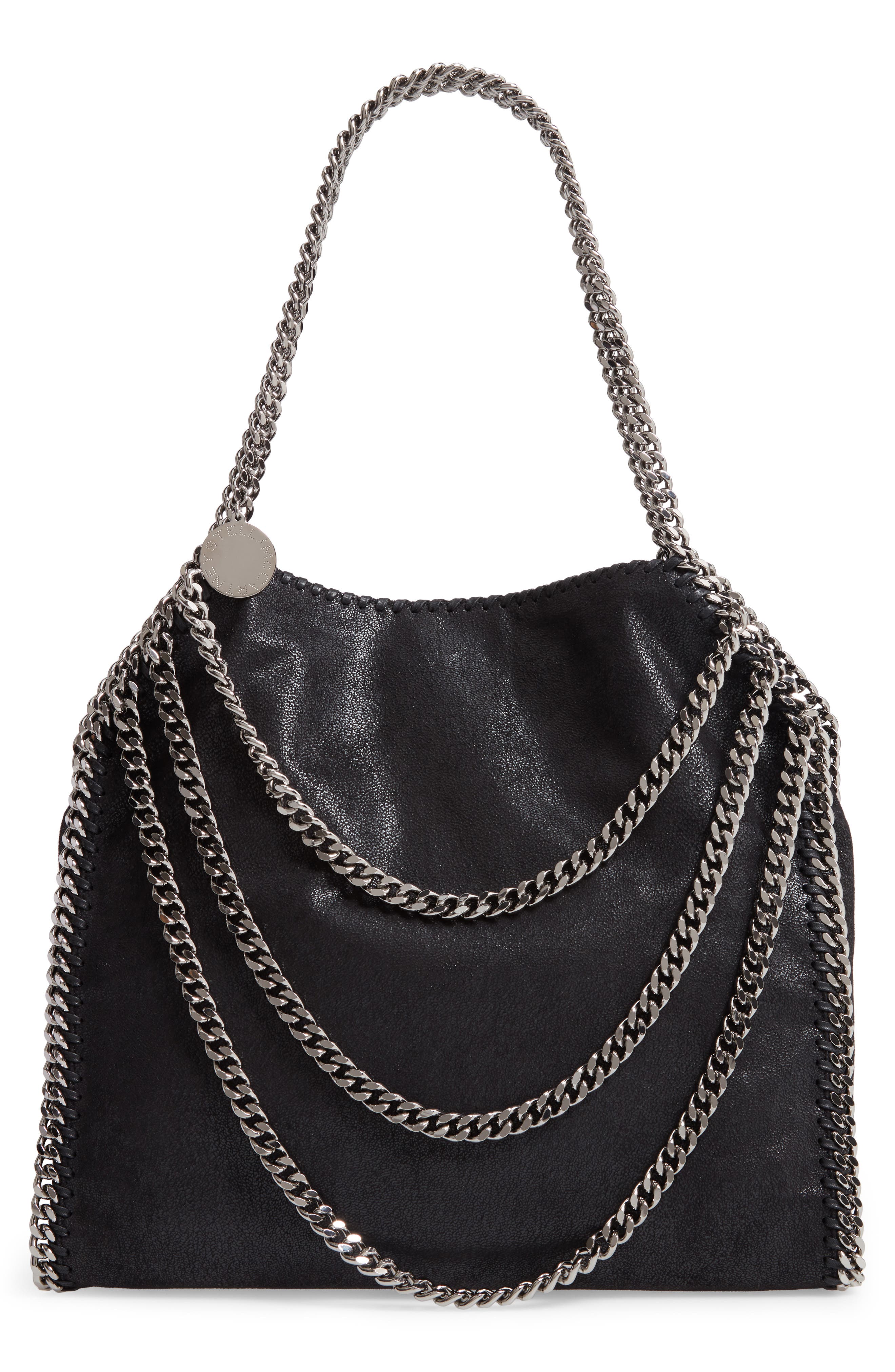 Stella McCartney Small Falabella Shaggy Deer Faux Leather Shoulder Bag, Main, color, 