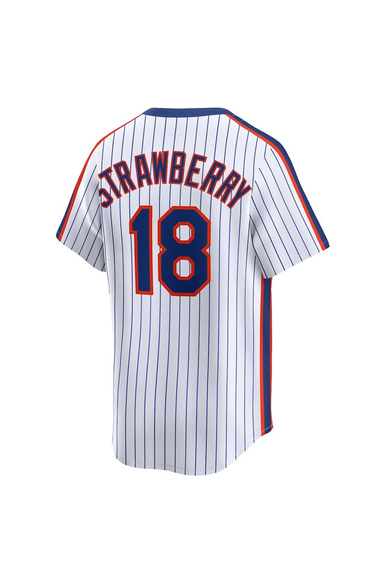 Men's Nike Darryl Strawberry White New York Mets Throwback Cooperstown Collection Limited Jersey, Alternate, color, White