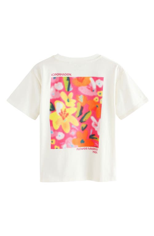 Next Kids' Copenhagen Floral Cotton Graphic T-shirt In Neutral