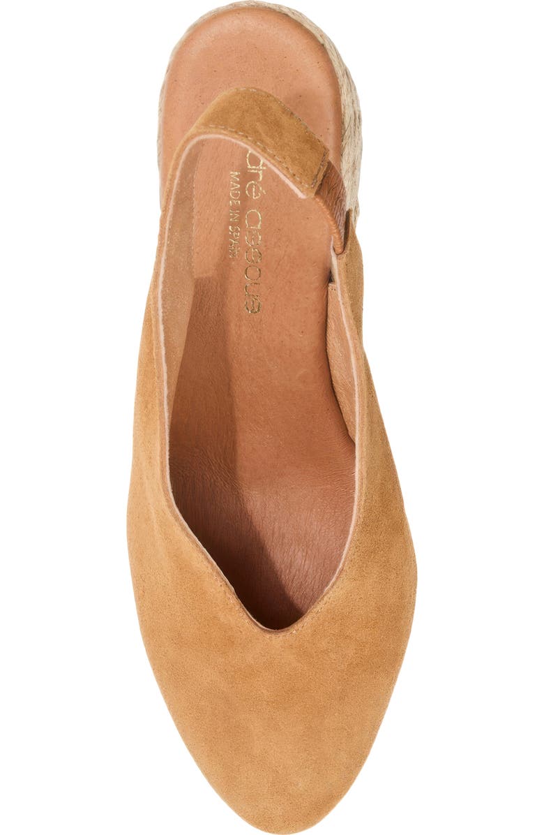 André Assous Pamala Espadrille Slingback Platform Wedge Pump, Alternate, color, Cuero Suede