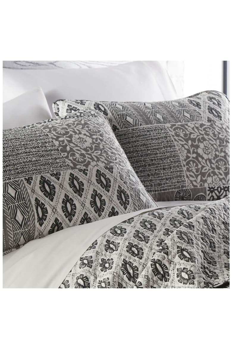Luxury Collection Premium Ultra-Soft Quilt Cover Set, Alternate, color, GLOBAL PATCH GREY