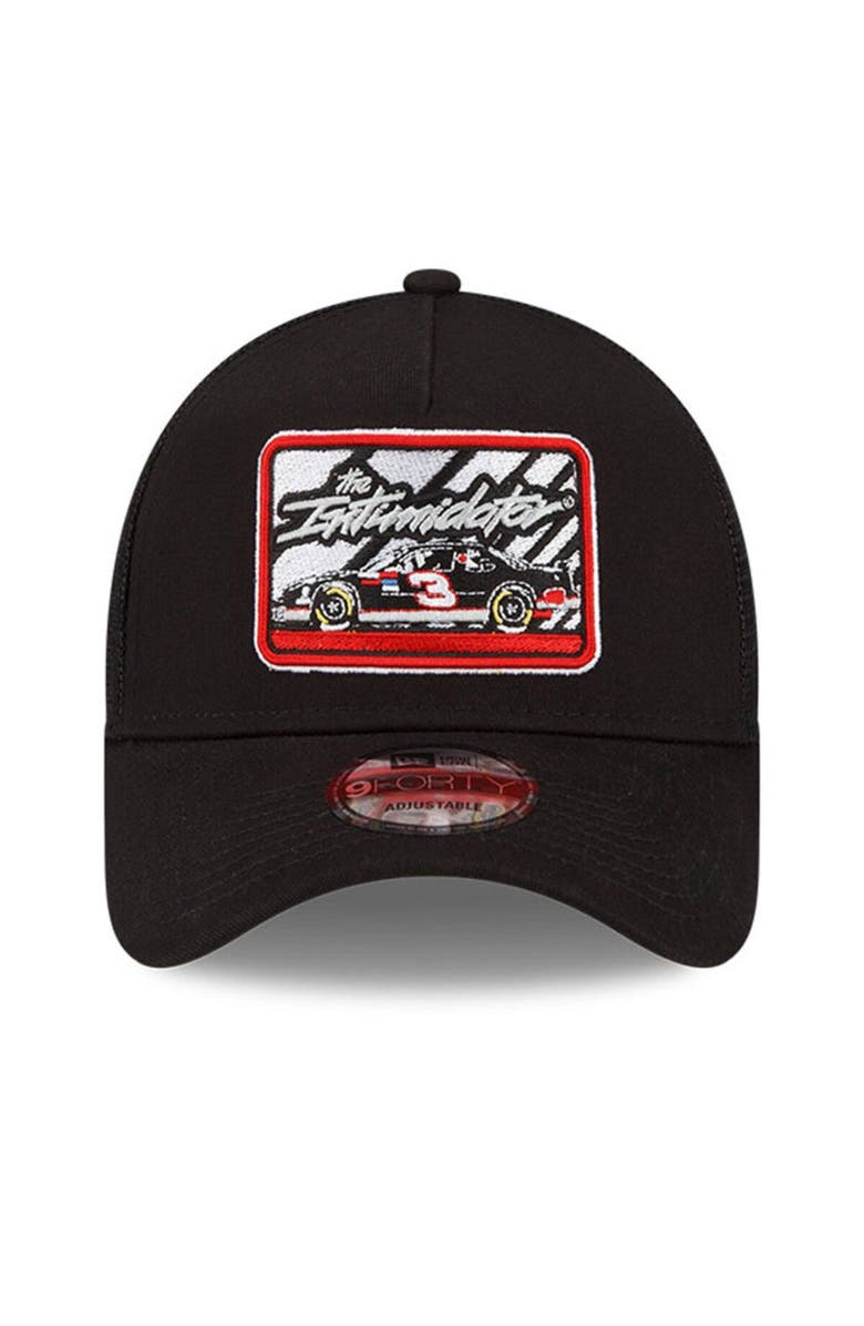 New Era Men's New Era Black Dale Earnhardt Legends Intimidator 9FORTY A-Frame Trucker Snapback Adjustable Hat, Alternate, color, 