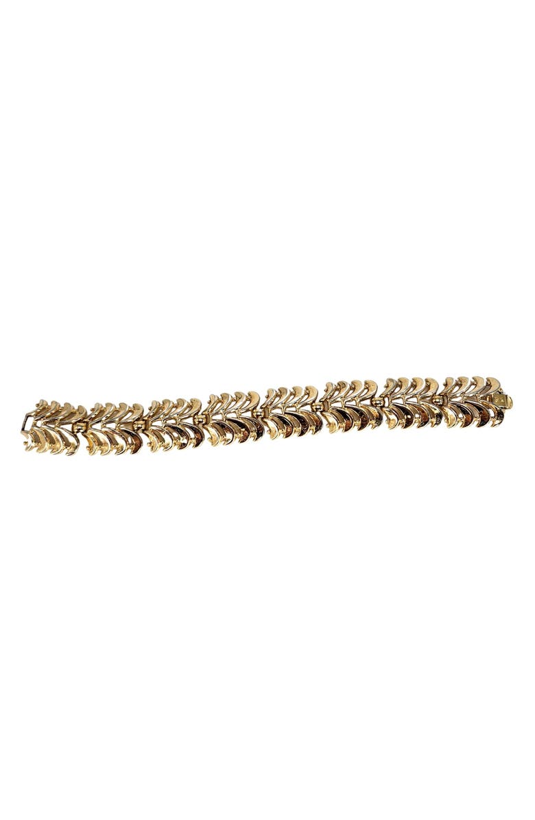 MADISON BEVERLY HILLS Vintage Gold-Tone Wave Cuff Bracelet, Alternate, color, Gold