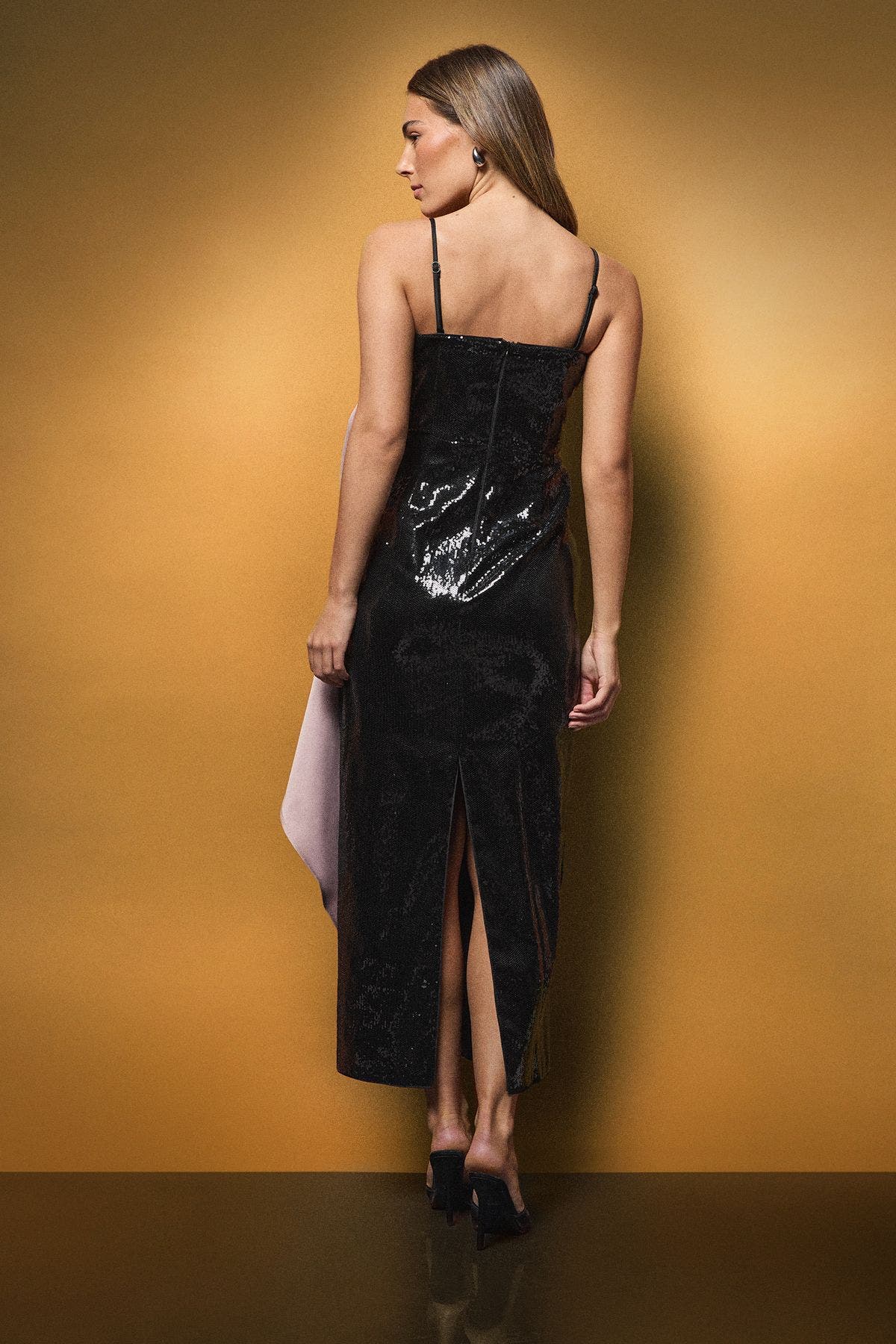 Sequin Bow Maxi Dress - image 2