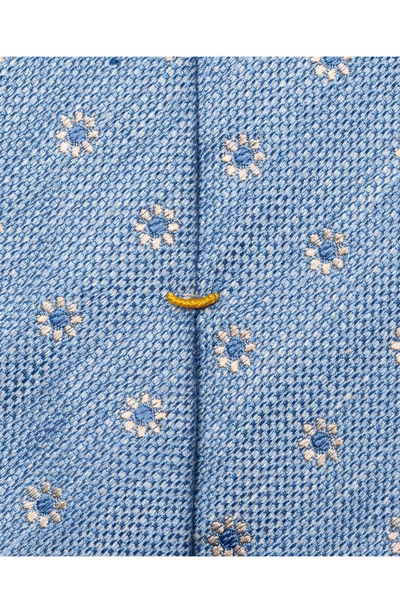 Eton Floral Dot Linen & Silk Tie, Alternate, color, Light Blue