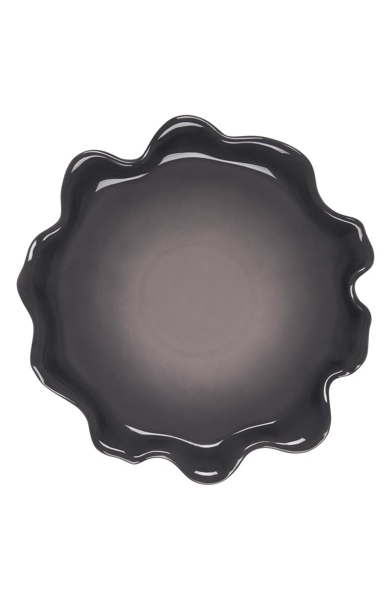 Le Creuset Iris Stoneware Ruffle Platter, Main, color, Oyster