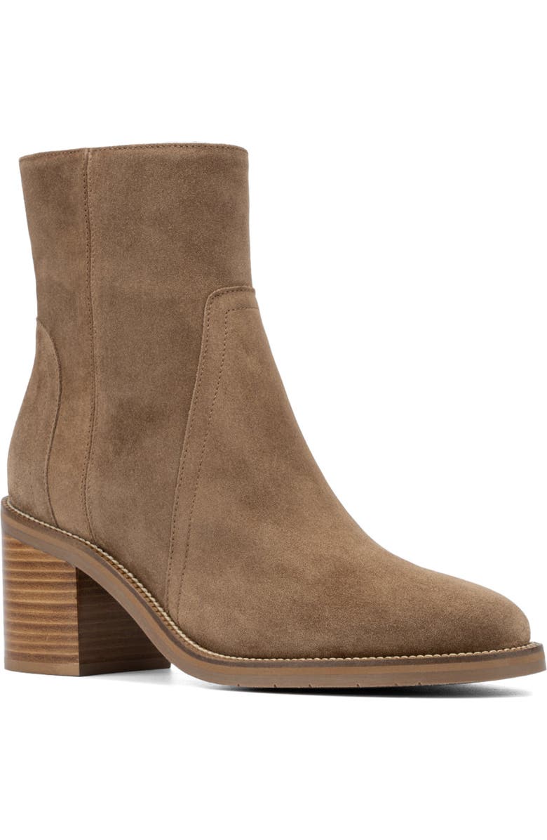 Aquatalia Janella Weatherproof Bootie, Main, color, Champagne Suede