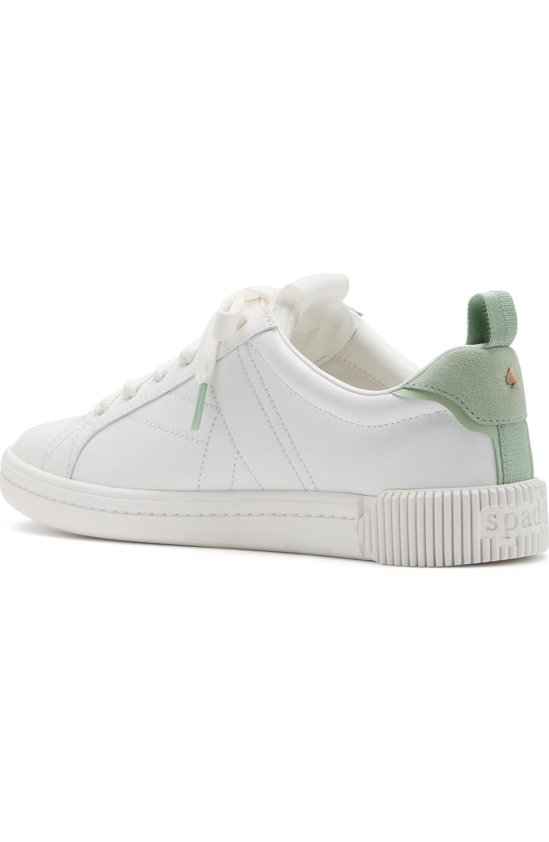 Kate Spade New York signature sneaker, Alternate, color, True White/ Pistachio Ice