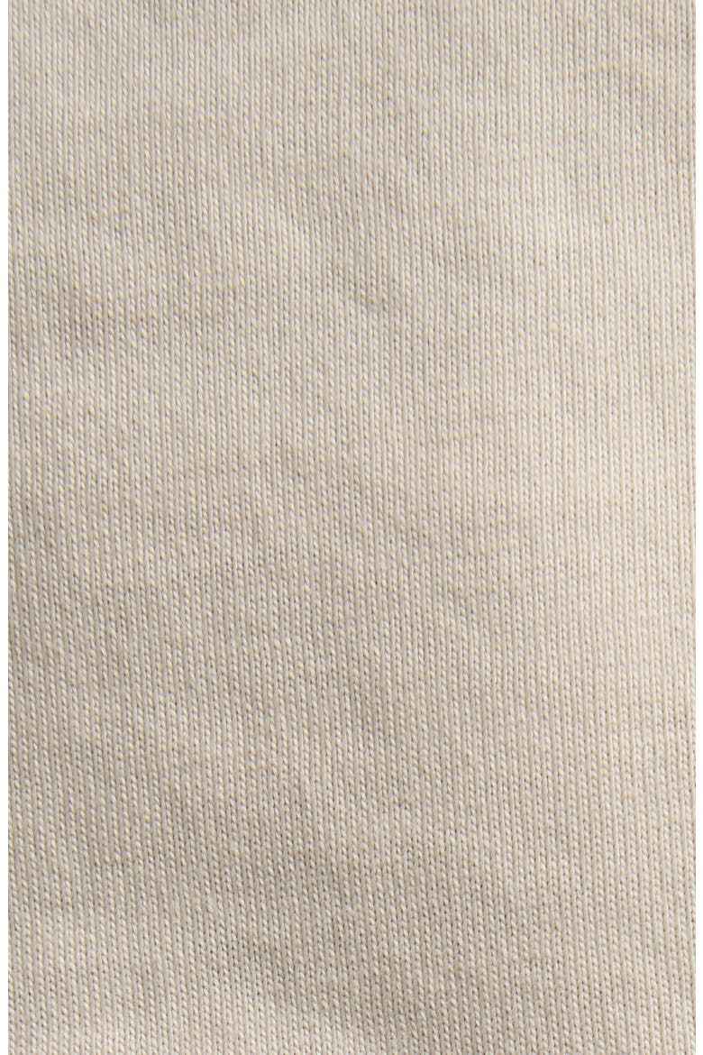 Knit Cuff Cotton T-Shirt, Alternate, color, BEIGE