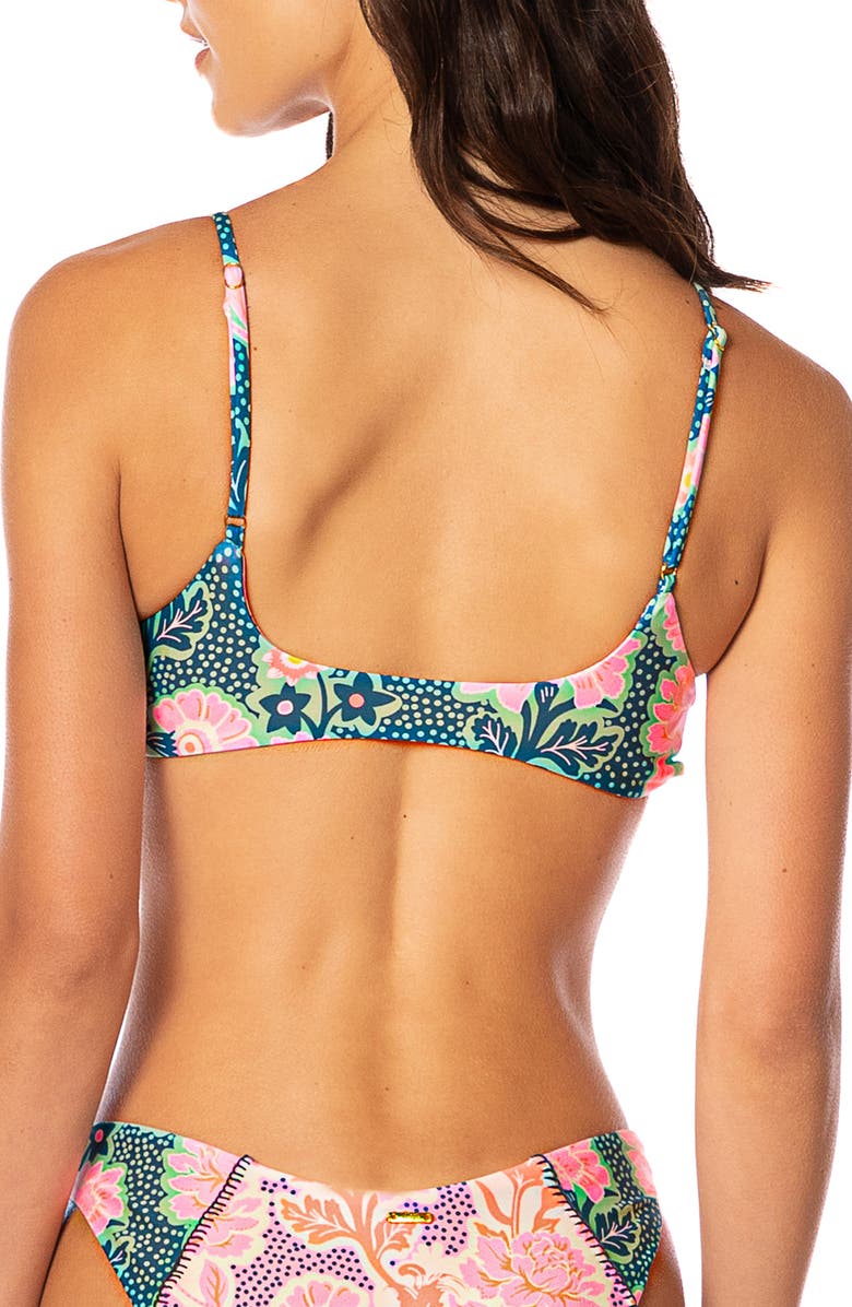 Maaji Blush Floral Portico Bikini Top, Alternate, color, Pink