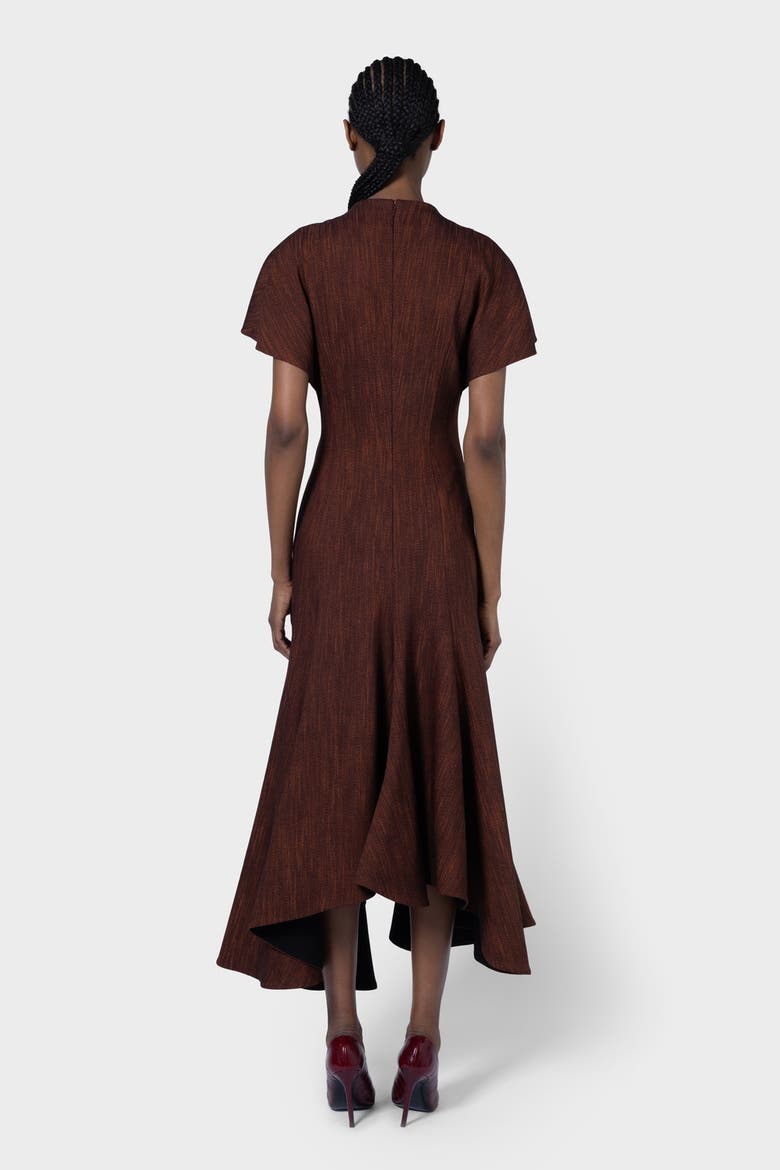 Sapha Tailored Midi Dress, Alternate, color, Blood Orange