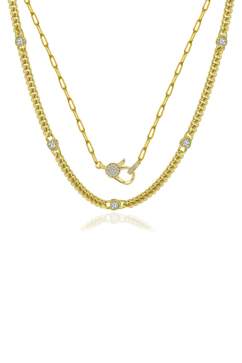 The Notebook Double Layer Necklace, Main, color, GOLD