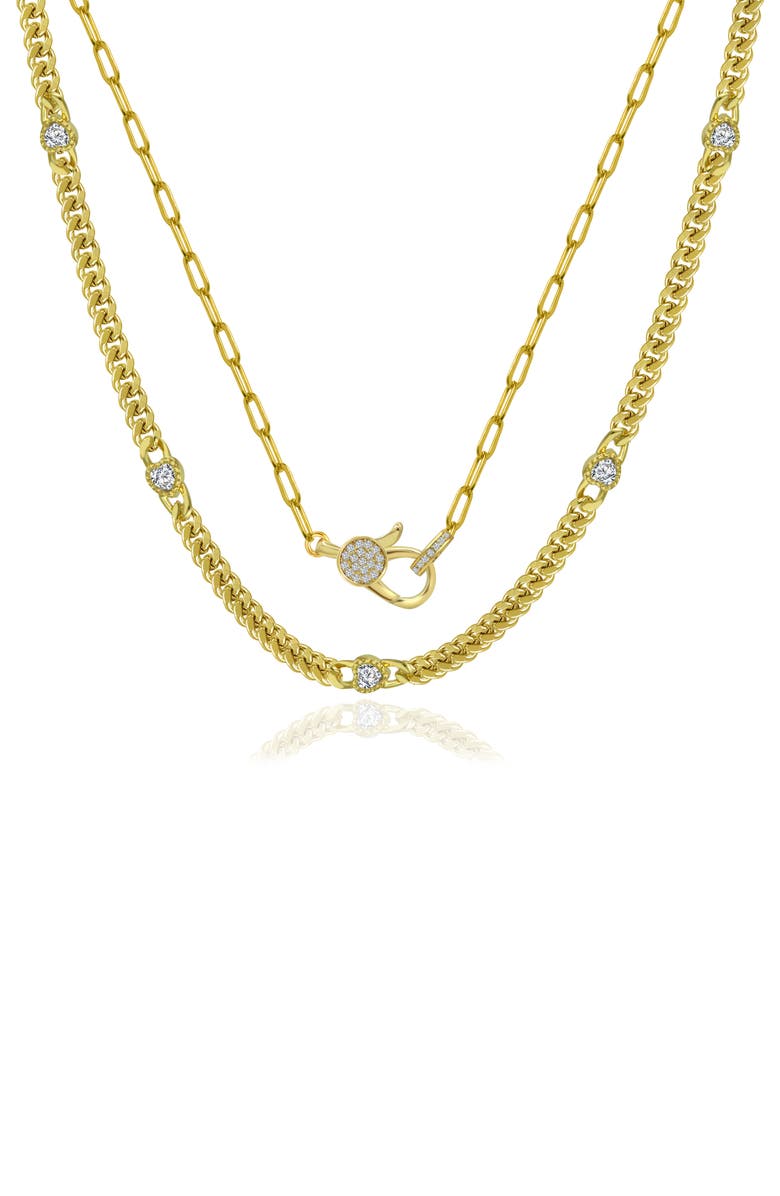 LA MENO The Notebook Double Layer Necklace, Main, color, Gold