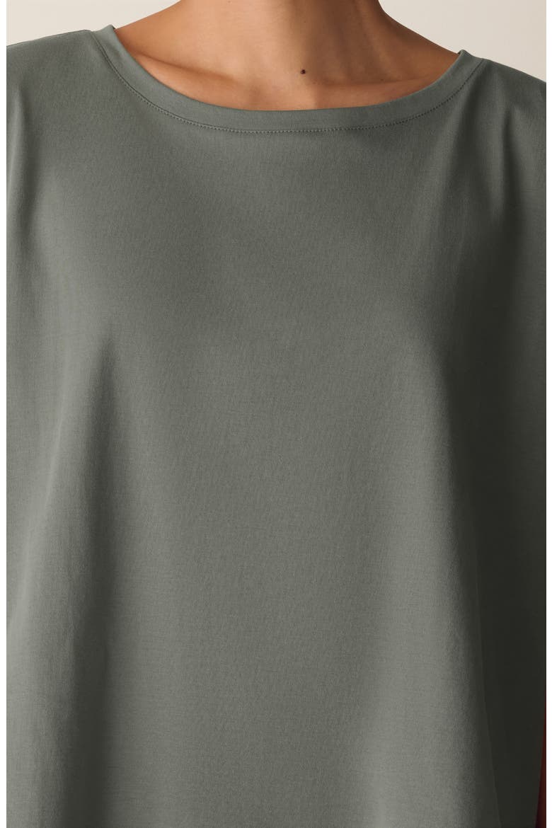 Jewel Neck Organic Cotton Pajama Top, Alternate, color, AGAVE