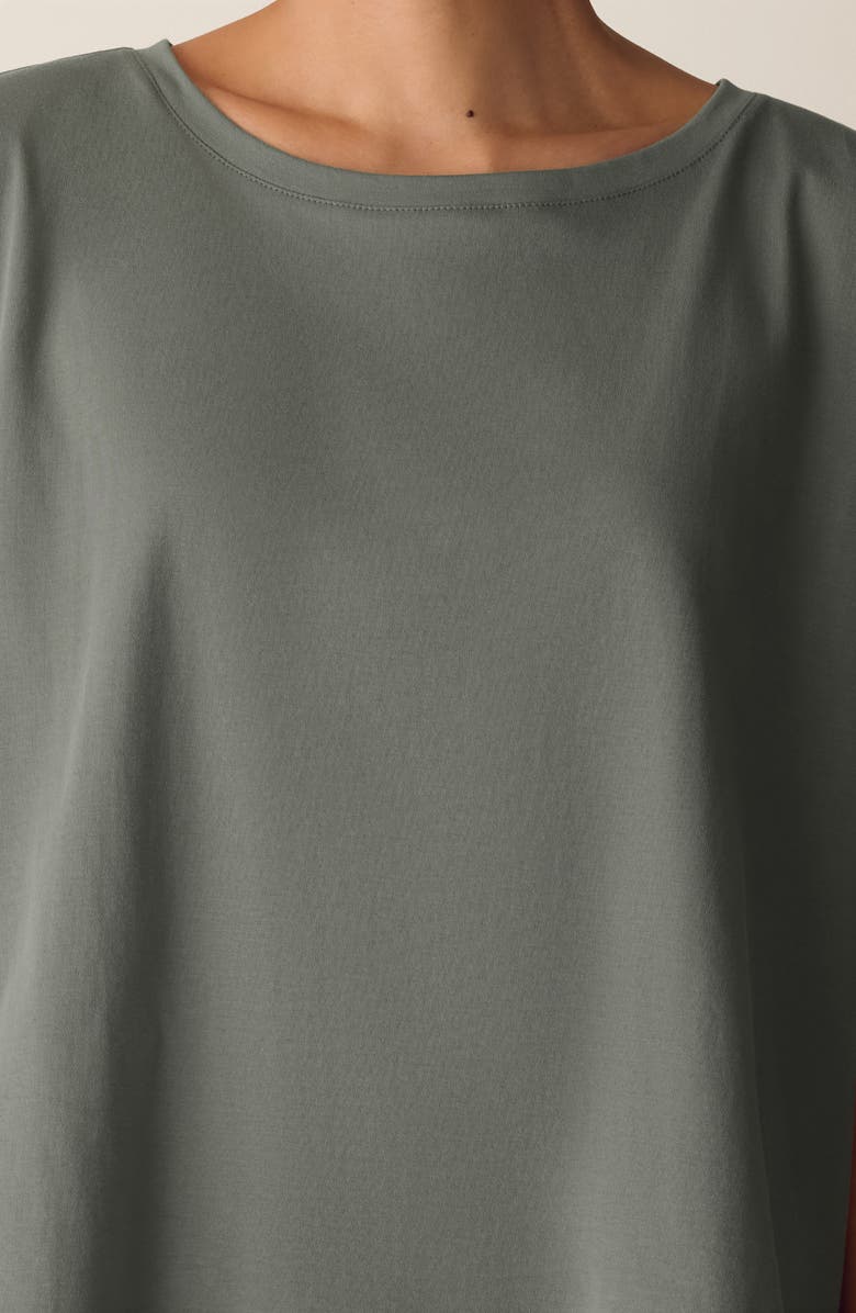 Eileen Fisher Jewel Neck Organic Cotton Pajama Top, Alternate, color, Agave