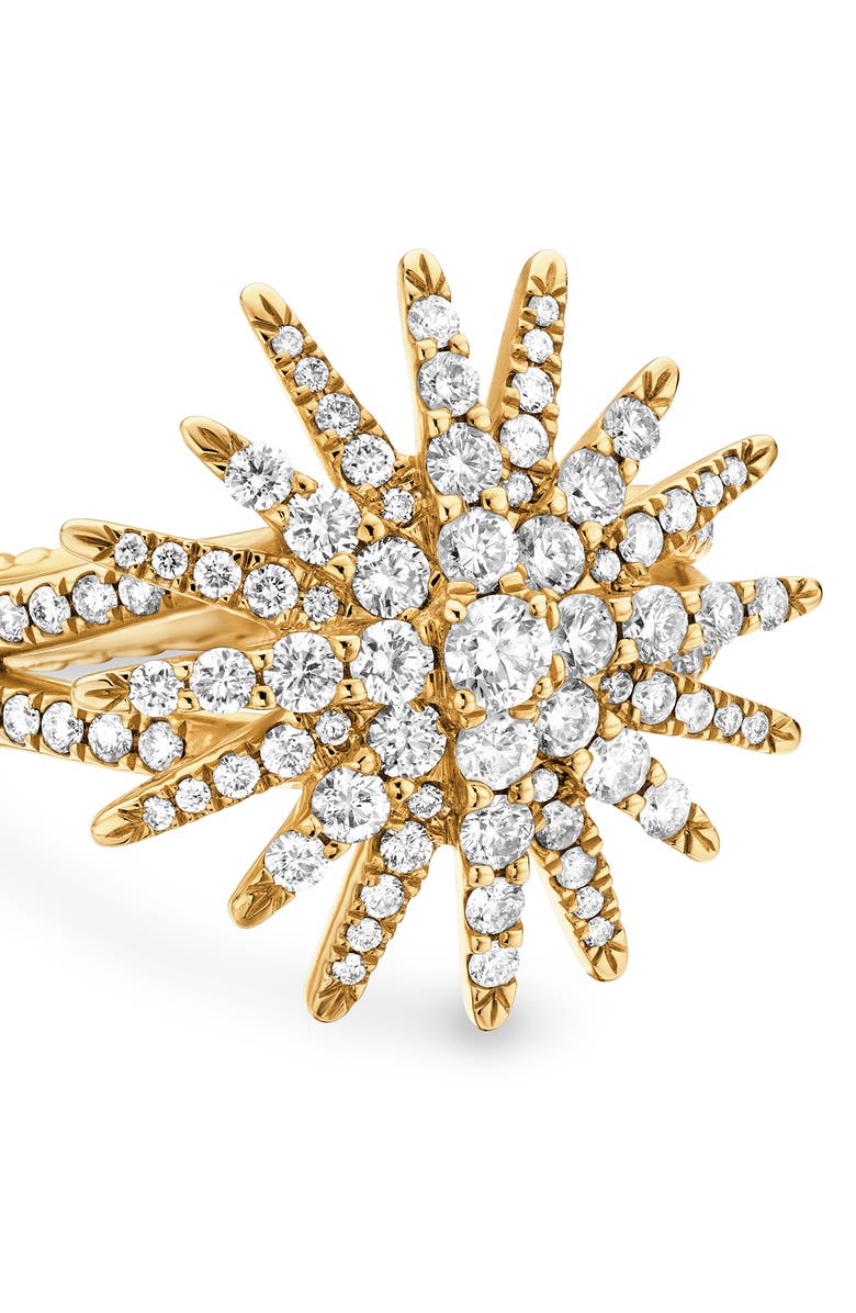 David Yurman Starburst Ring in 18K Yellow Gold with Full Pavé Diamonds, Alternate, color, Diamond/ Yellow Gold