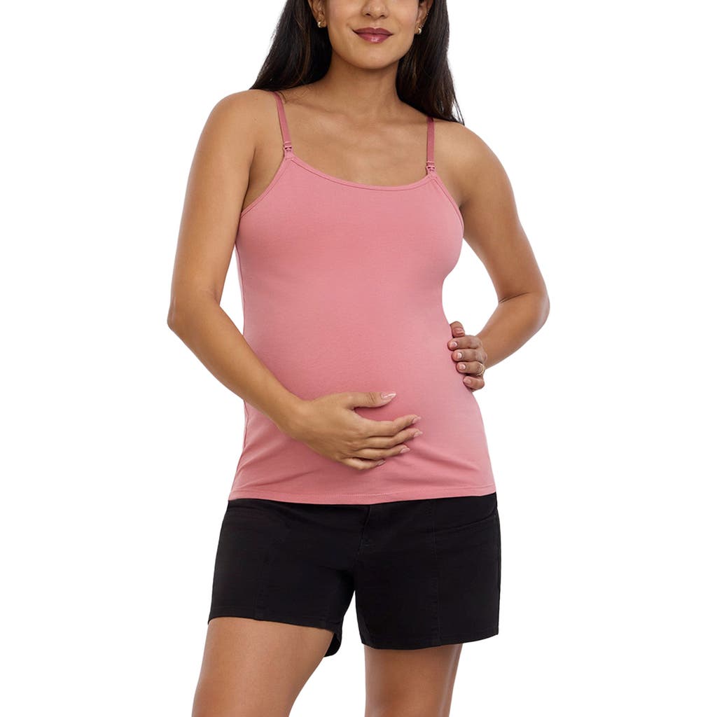 MOTHERHOOD MATERNITY Clip Down Nursing Tank Top Cami in Dusty Rose  product