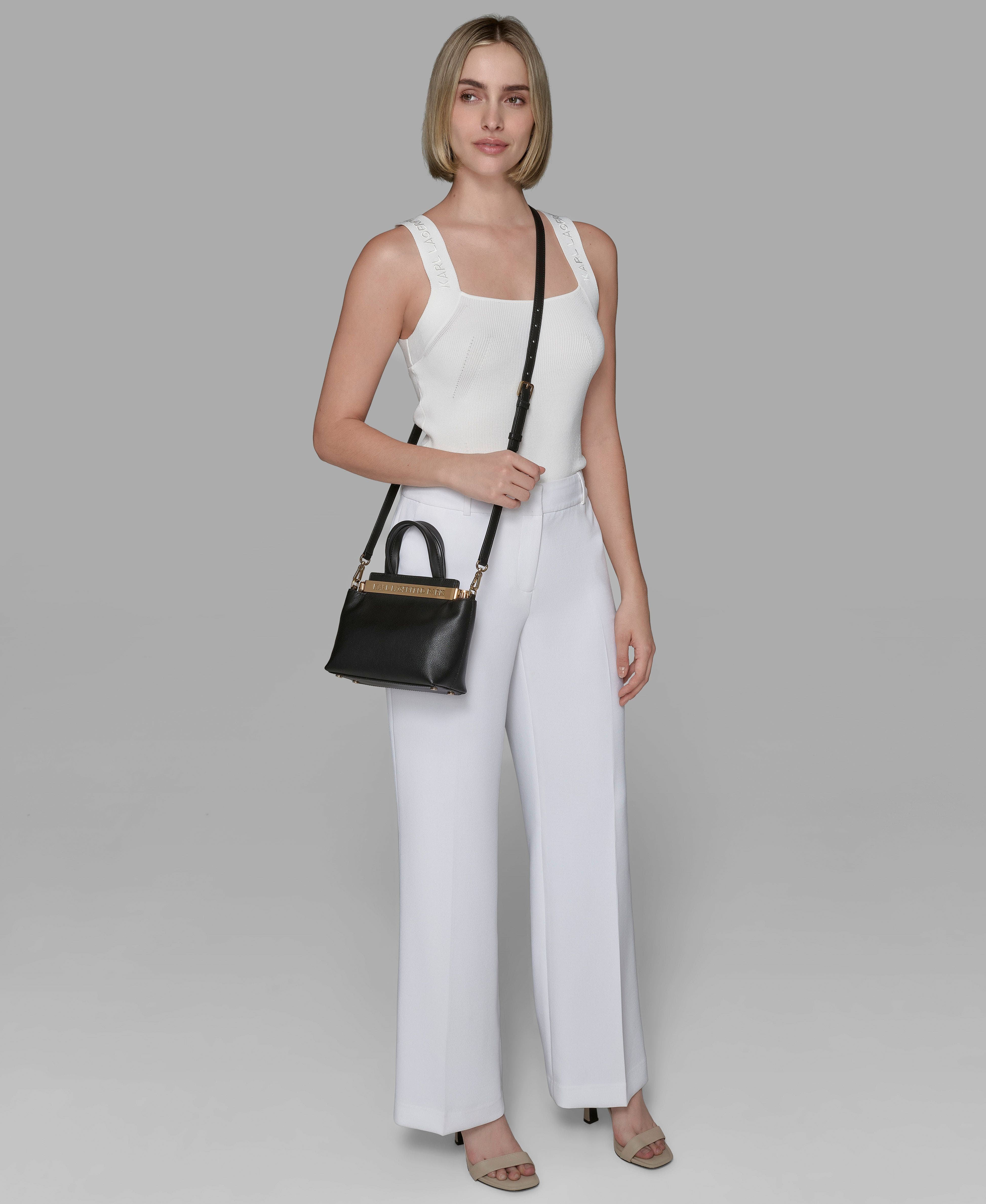 KARL LAGERFELD PARIS Jacqueline Crossbody, Alternate, color, Black/Gold