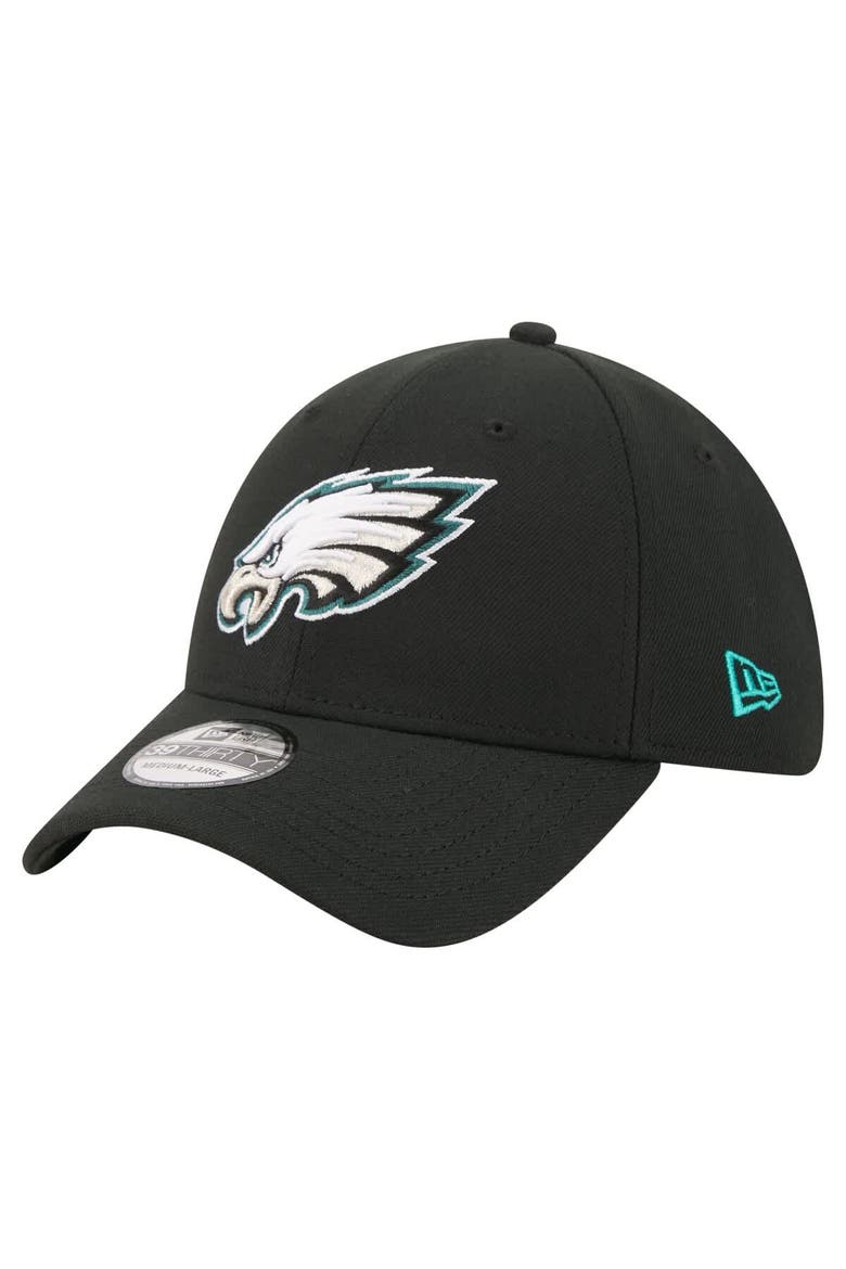 Men's New Era  Black Philadelphia Eagles Core Team 39THIRTY Flex Hat, Main, color, Black