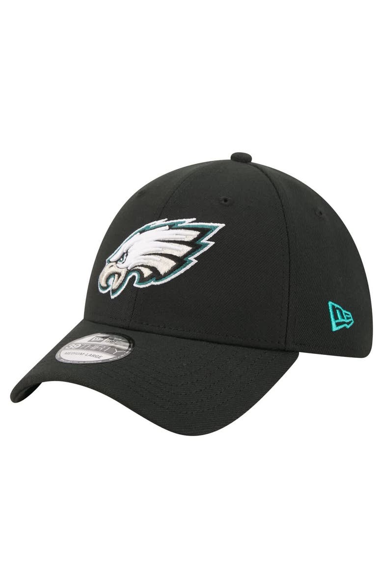 New Era Men's New Era Black Philadelphia Eagles Core Team 39THIRTY Flex Hat, Main, color, Black