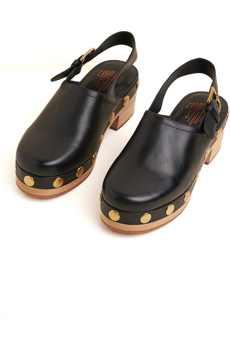 Charlotte Stone Jona Slingback Platform Studded Clog, Main, color,