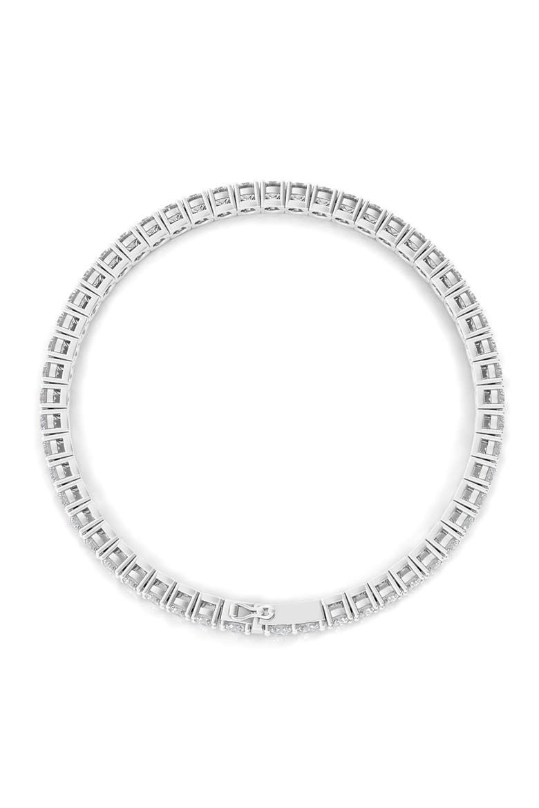 Round Cut Lab Grown Diamond Tennis Bracelet, Alternate, color, WHITE GOLD