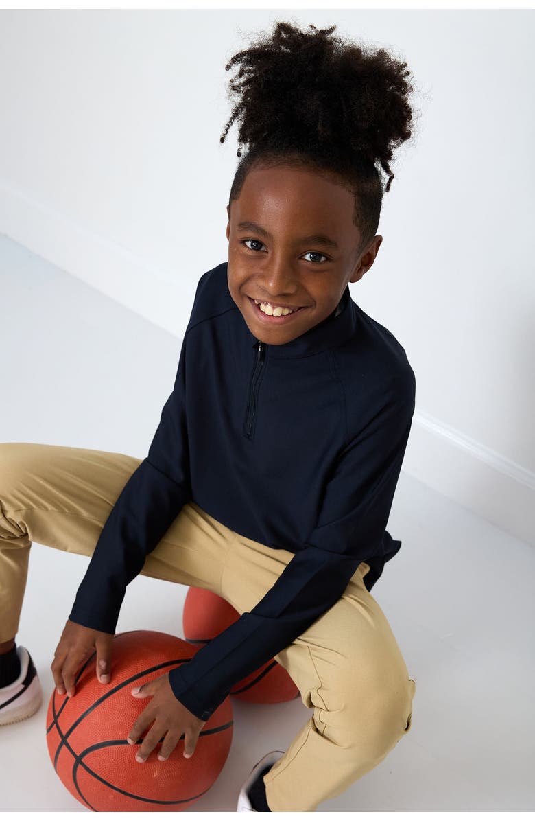 Courtside Kids Boys Half Zip, Alternate, color, Black