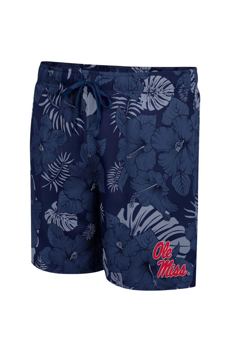 COLOSSEUM Men's Colosseum Navy Ole Miss Rebels The Dude Swim Shorts, Alternate, color, Navy