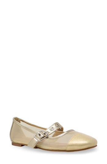 Chase & Chloe Chase And Chloe Grommet Strap Mary Jane Flat