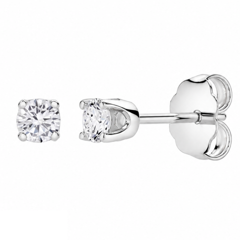 Valeria 14K Gold 0.50 Ct TW F VVS2 Lab Grown Round Diamond Stud Earrings