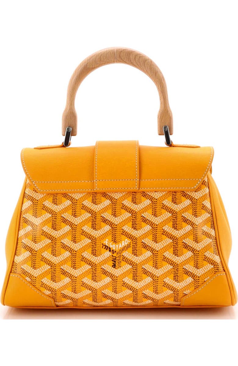 Pre-Owned Goyard Saigon Top Handle Bag Coated Canvas with Leather Mini, Alternate, color, Orange