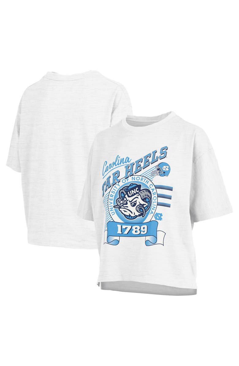 PRESSBOX Women's Pressbox White North Carolina Tar Heels Rock & Roll Slub T-Shirt, Alternate, color, White