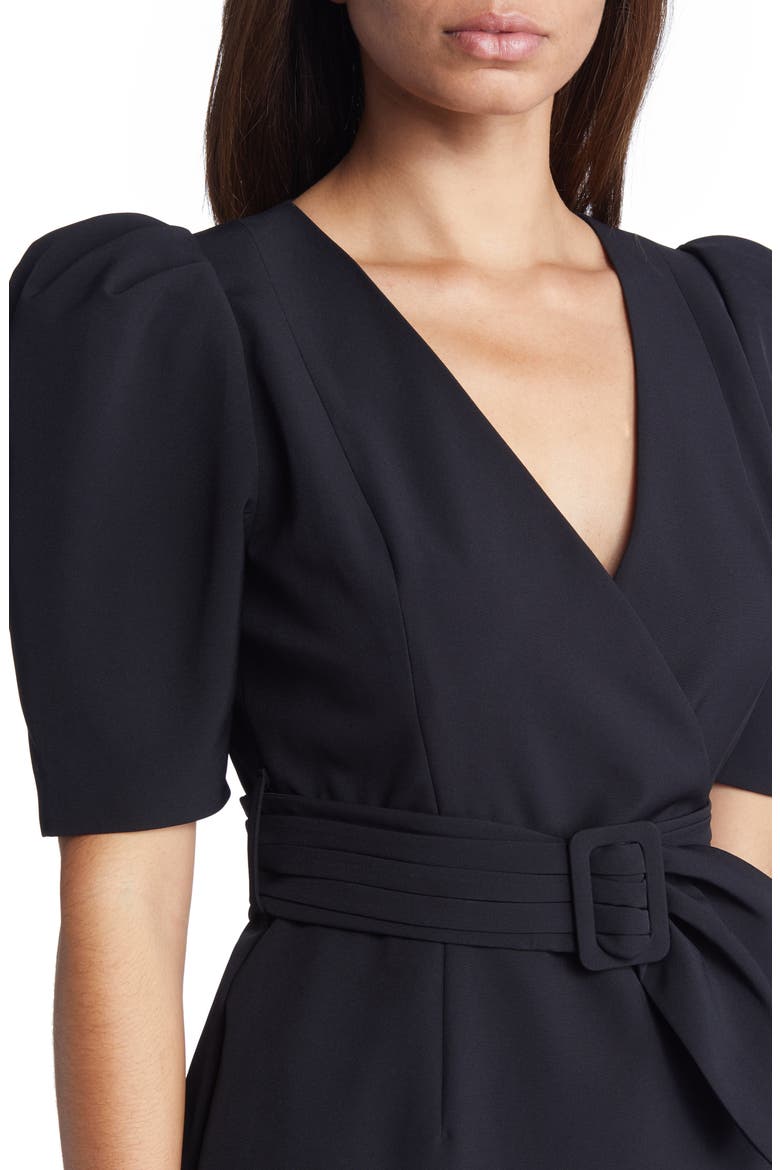 Maricopa Puff Sleeve Cocktail Dress, Alternate, color, BLACK