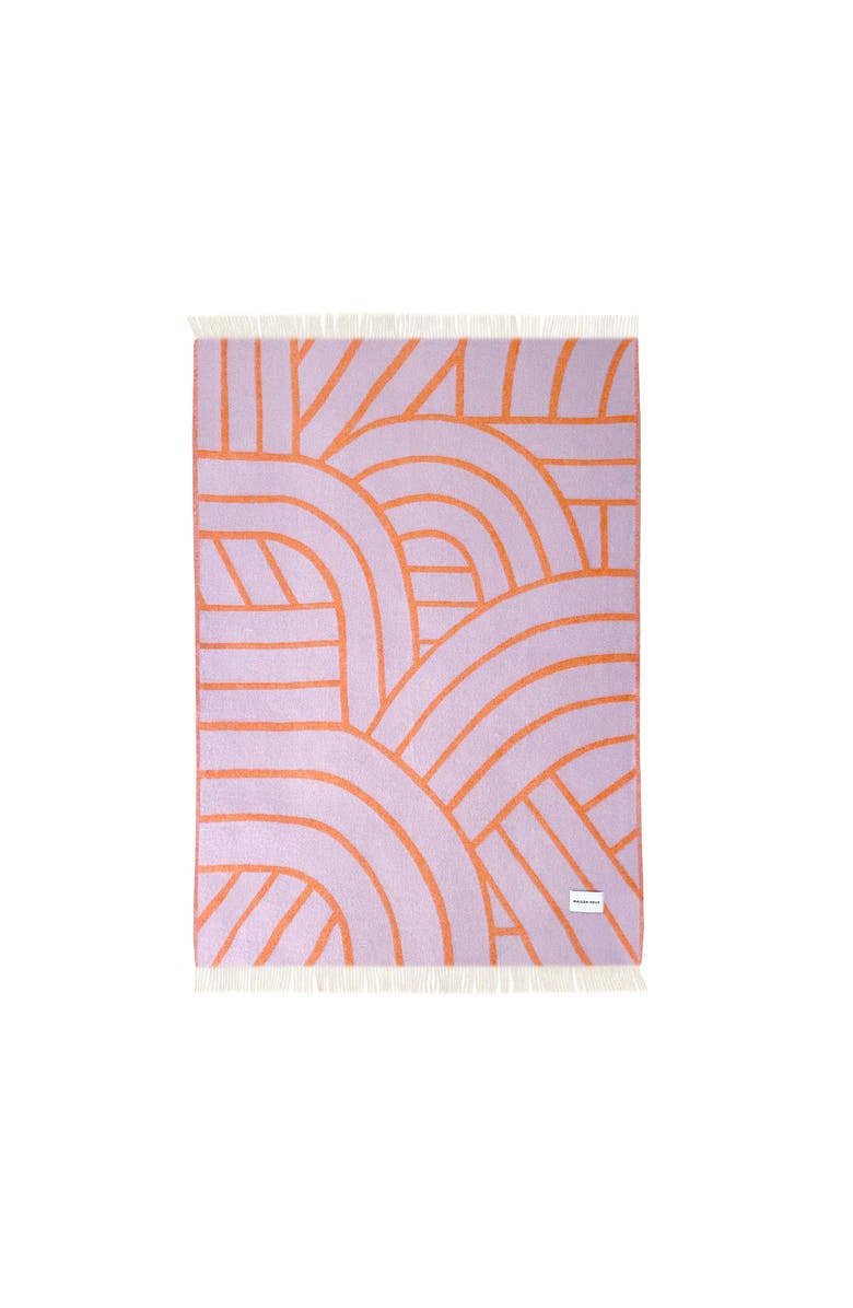 Maison Deux Blanket Lines Pink / Apple 4.25 X 6.5Ft, Alternate, color, Light/Pastel Purple