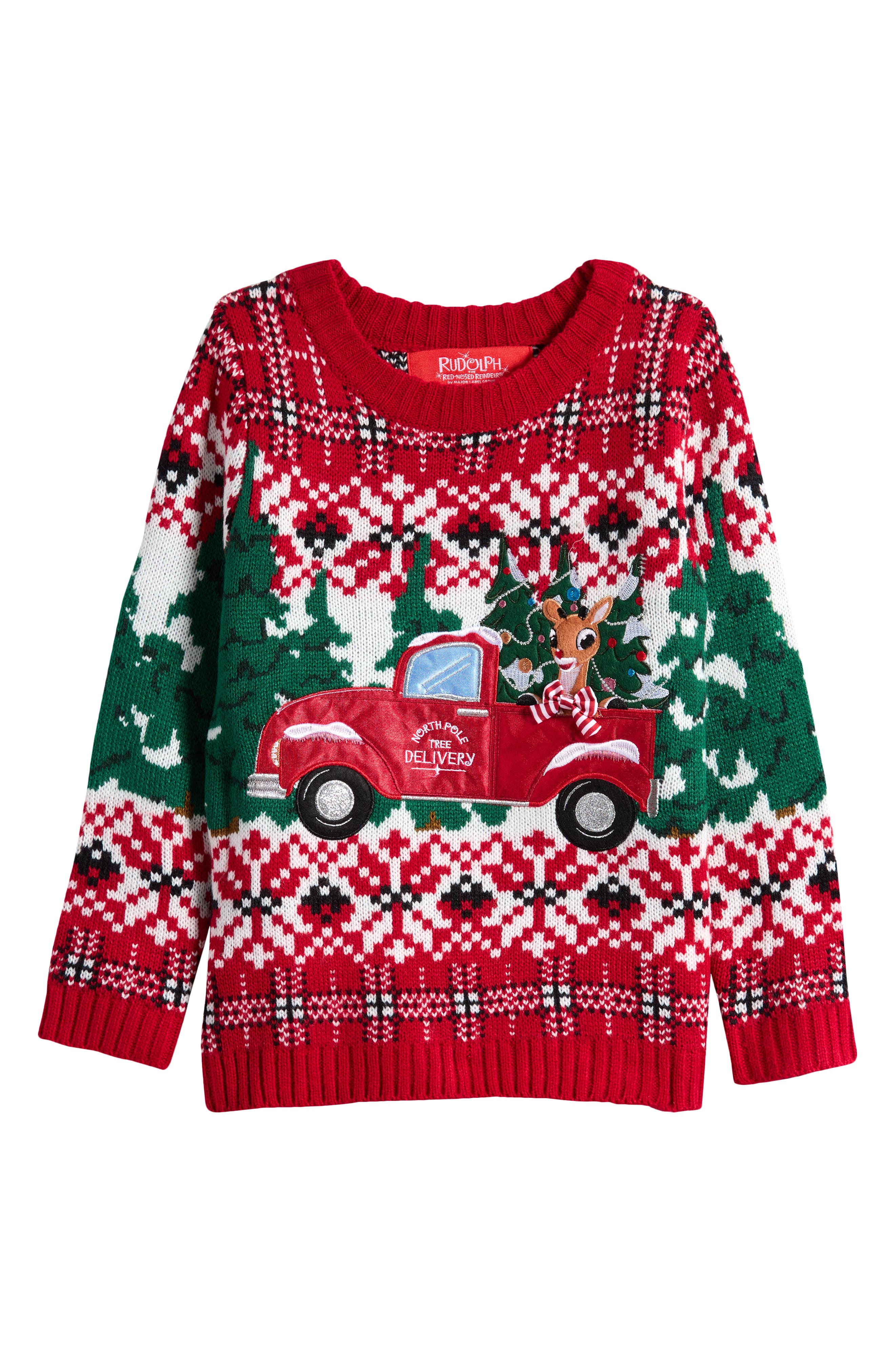 RUDOLPH THE RED-NOSED REINDEER Kids' Rudolph Car Sweater