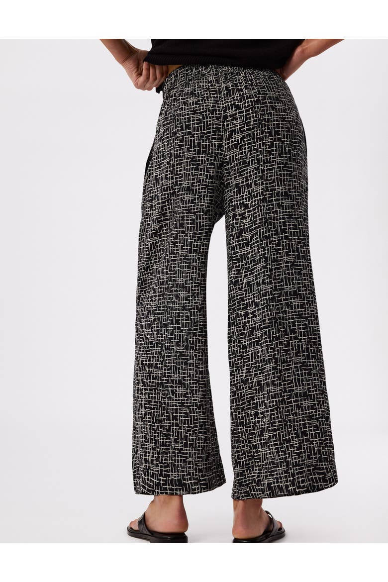 Woven Grid Crop Trouser, Alternate, color, Black/Multi