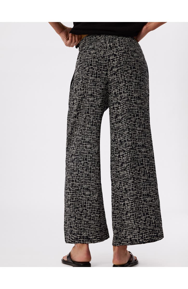 Whistles Woven Grid Crop Trouser, Alternate, color, Black/Multi