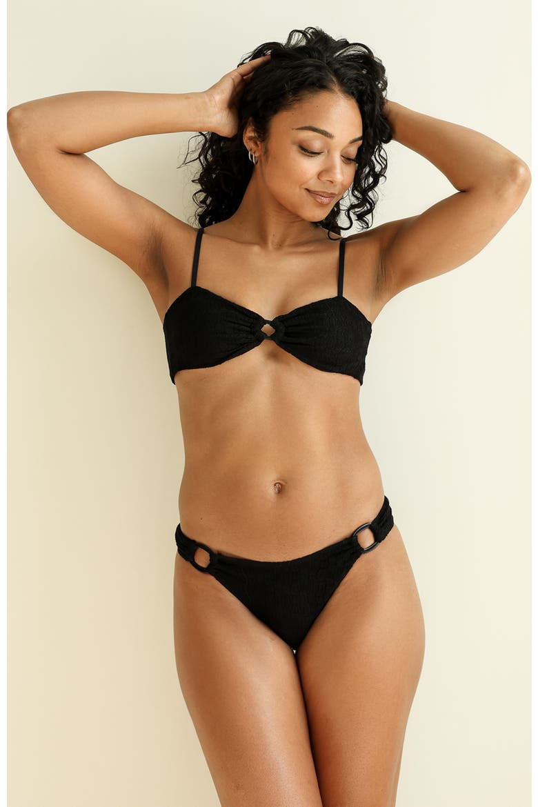 All My Love Bandeau Bikini Top, Alternate, color, Lace Black