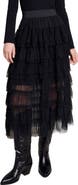 maje Tulle midi skirt