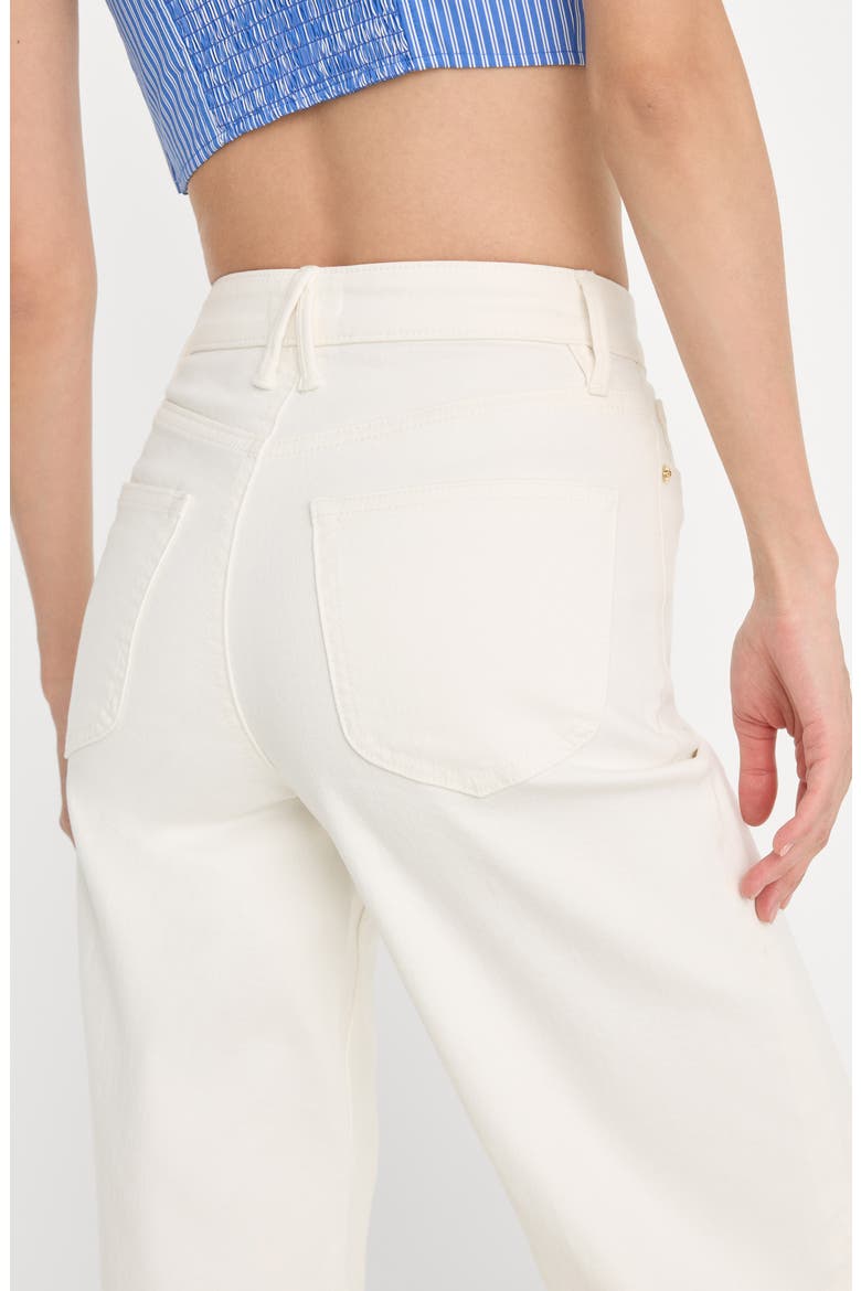 Good Waist High Waist Wide Leg Palazzo Jeans, Alternate, color, COTTON WHITE