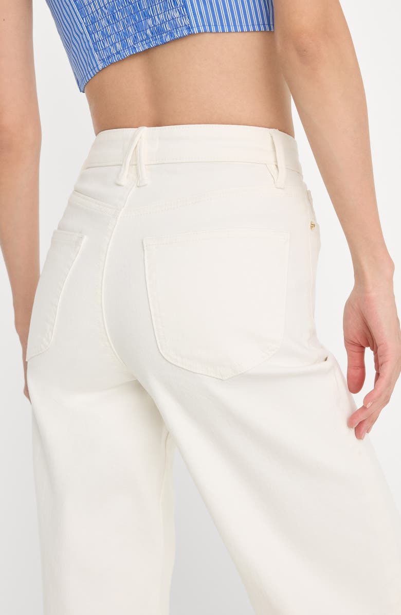 Good American Good Waist High Waist Wide Leg Palazzo Jeans, Alternate, color, Cotton White