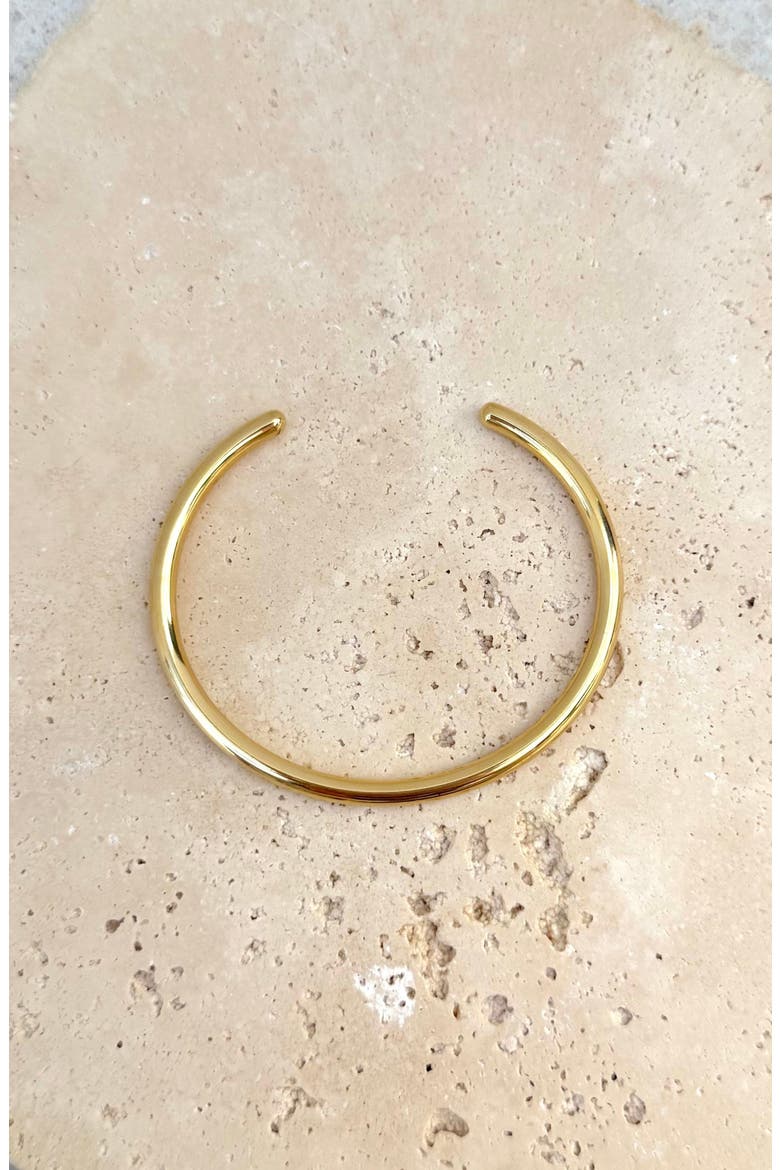 18K Gold Plated Cuff Bracelet, Alternate, color, GOLD