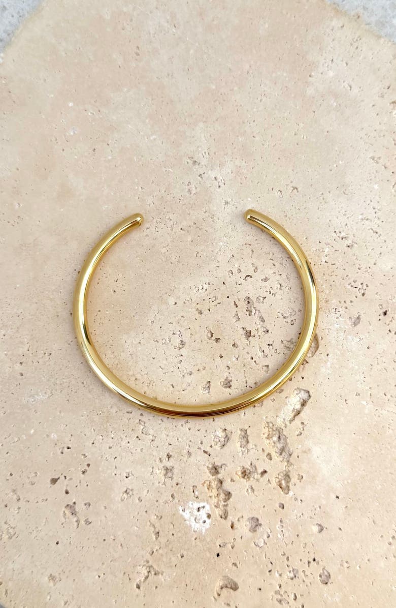 Adornia 18K Gold Plated Cuff Bracelet, Alternate, color, Gold