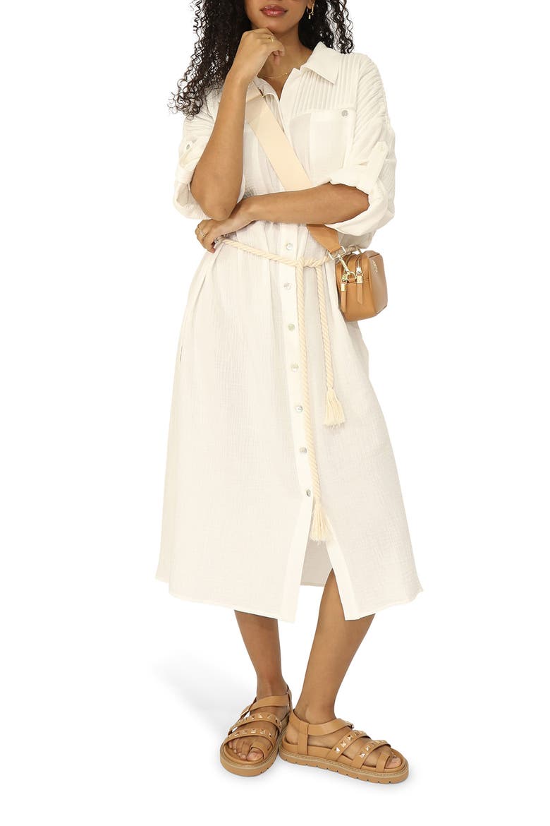 Seven Wonders Shirtdress, Alternate, color, WHITE