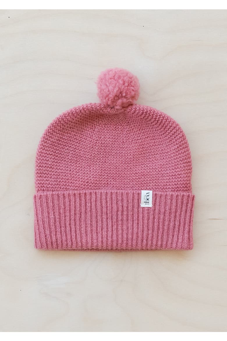 Merino Wool Baby Beanie, Alternate, color, Rose
