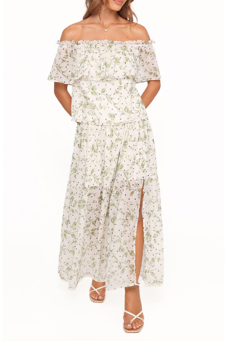 Vanessa Maxi Skirt Set, Main, color, GREEN LEAF