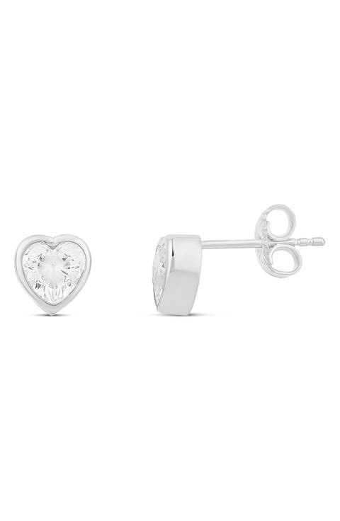 Fancy Bezel Stud Earrings