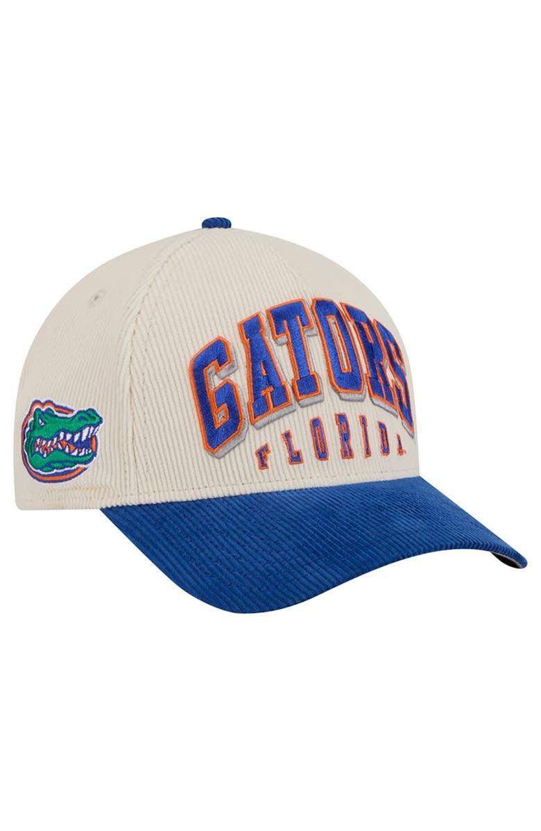 New Era Men's New Era Royal/Cream Florida Gators Arch Two-Tone Corduroy 9FORTY A-Frame Adjustable Hat, Alternate, color, Royal