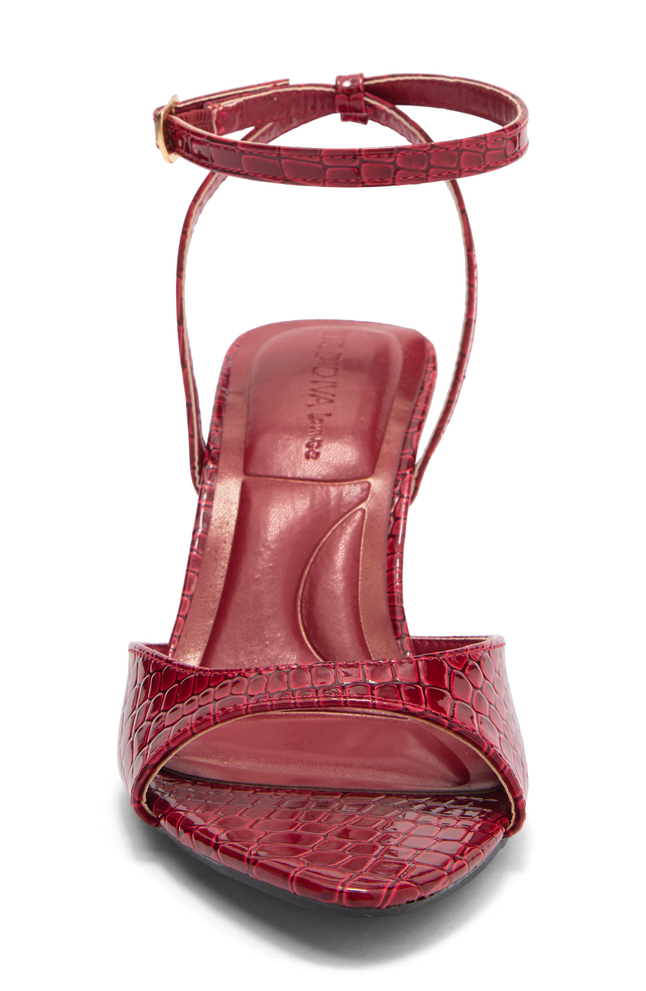 Rave Sandal, Alternate, color, RED CROCO