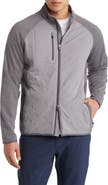 johnnie-O Mario Mix Media Water Repellent Zip-Up Jacket